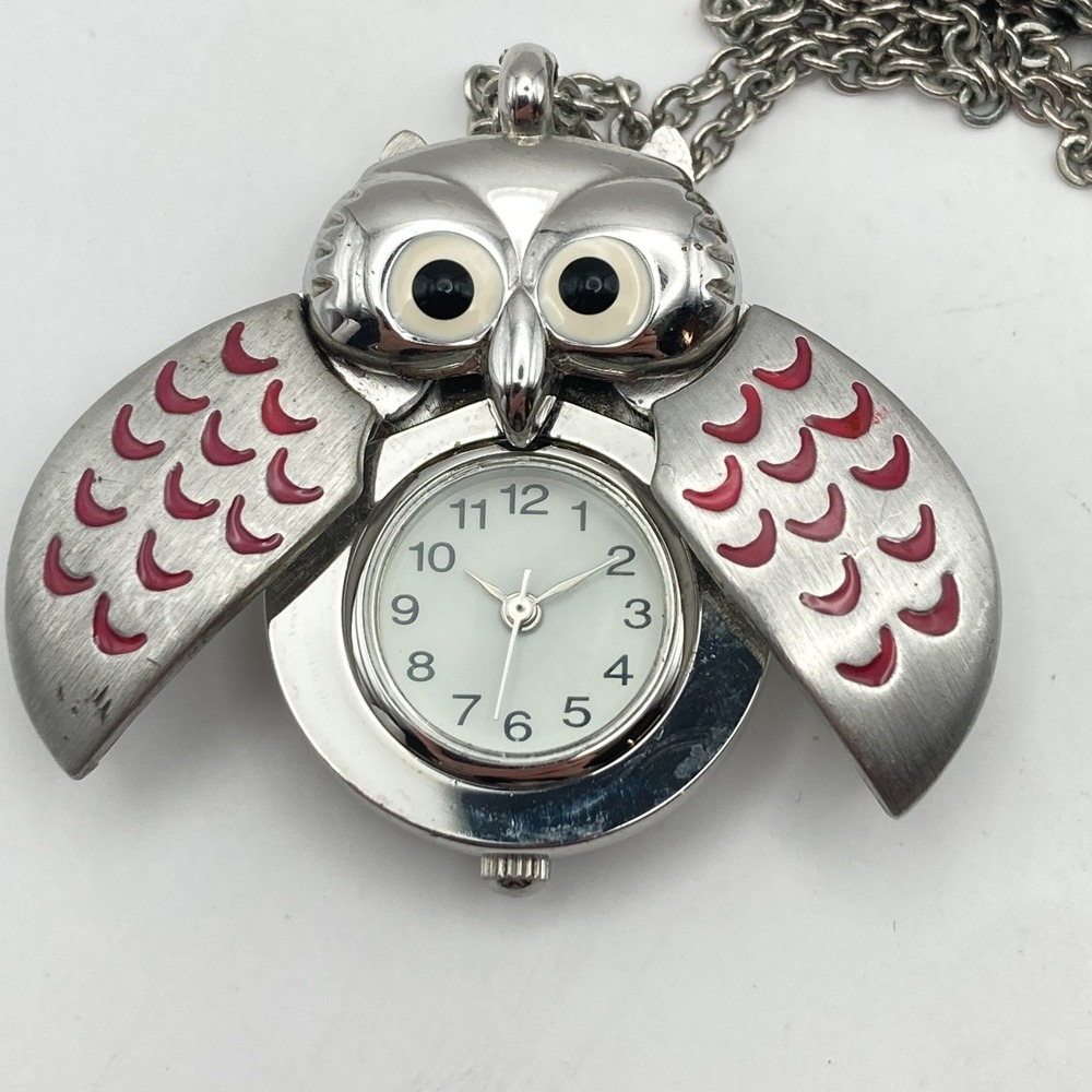 Claire's Lady Bug Necklace Women's Girl's Watch Silver Tone Ladybug New Battery